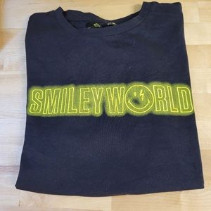 Chinatown Market  Smiley  Men's Black Smiley  Embroidered Tee